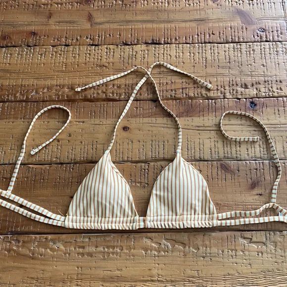 Yellow and brown high waisted swimsuit - Picture 4 of 4